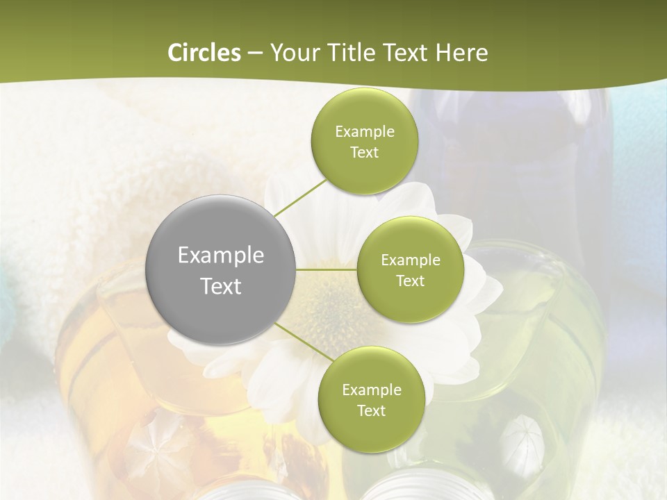 Pflegeprodukte Bath Oil Blumen PowerPoint Template