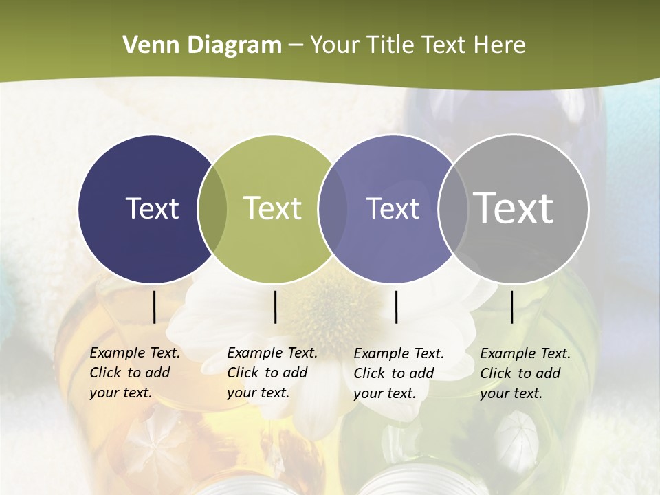 Pflegeprodukte Bath Oil Blumen PowerPoint Template