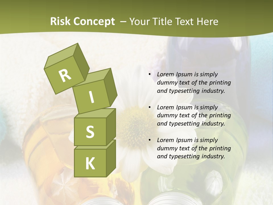 Pflegeprodukte Bath Oil Blumen PowerPoint Template