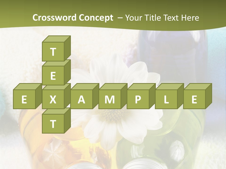 Pflegeprodukte Bath Oil Blumen PowerPoint Template