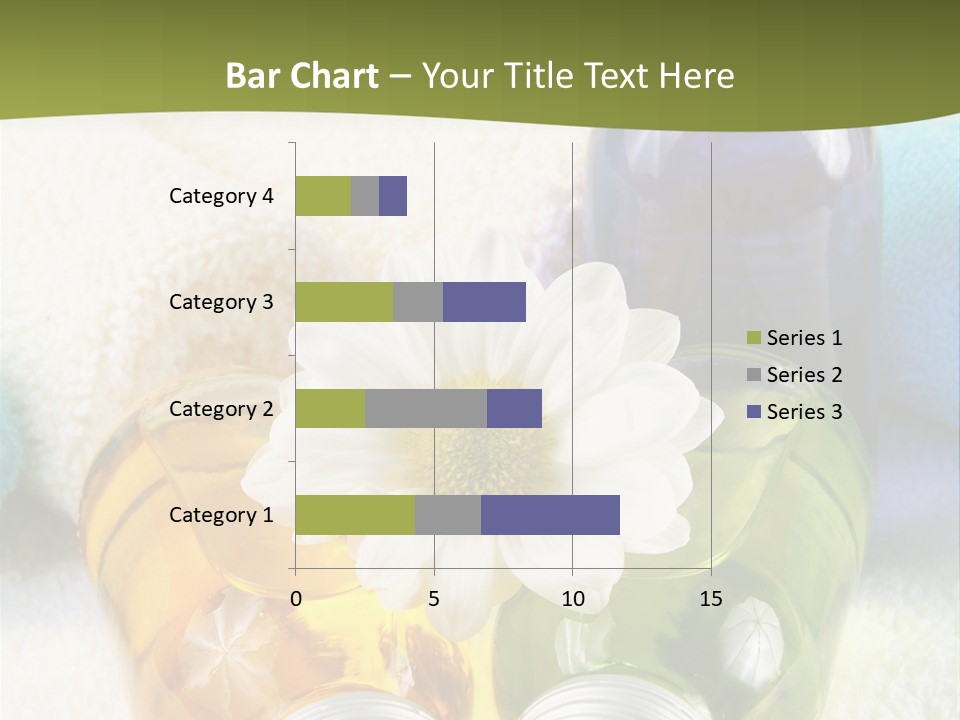 Pflegeprodukte Bath Oil Blumen PowerPoint Template