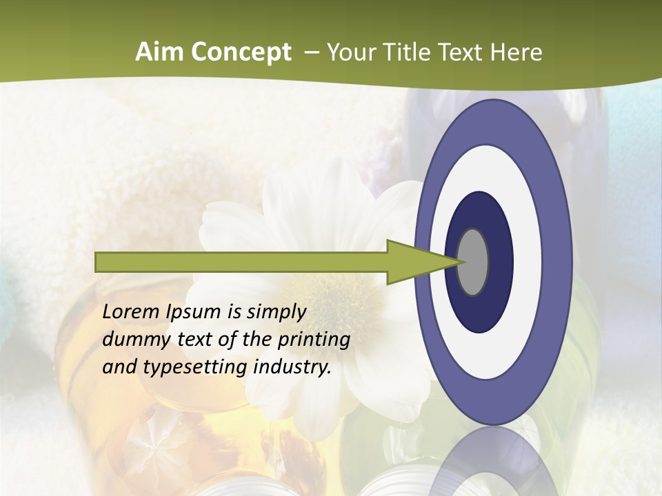 Pflegeprodukte Bath Oil Blumen PowerPoint Template