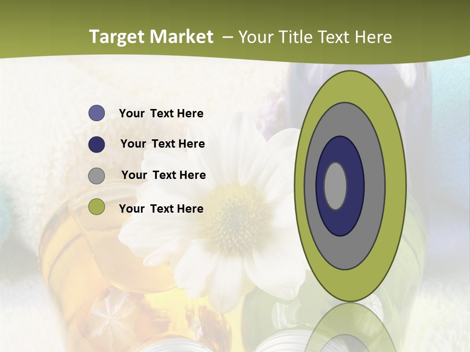 Pflegeprodukte Bath Oil Blumen PowerPoint Template