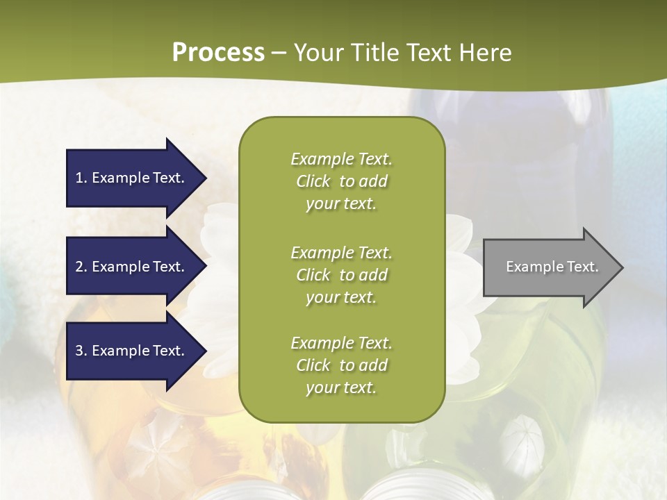 Pflegeprodukte Bath Oil Blumen PowerPoint Template