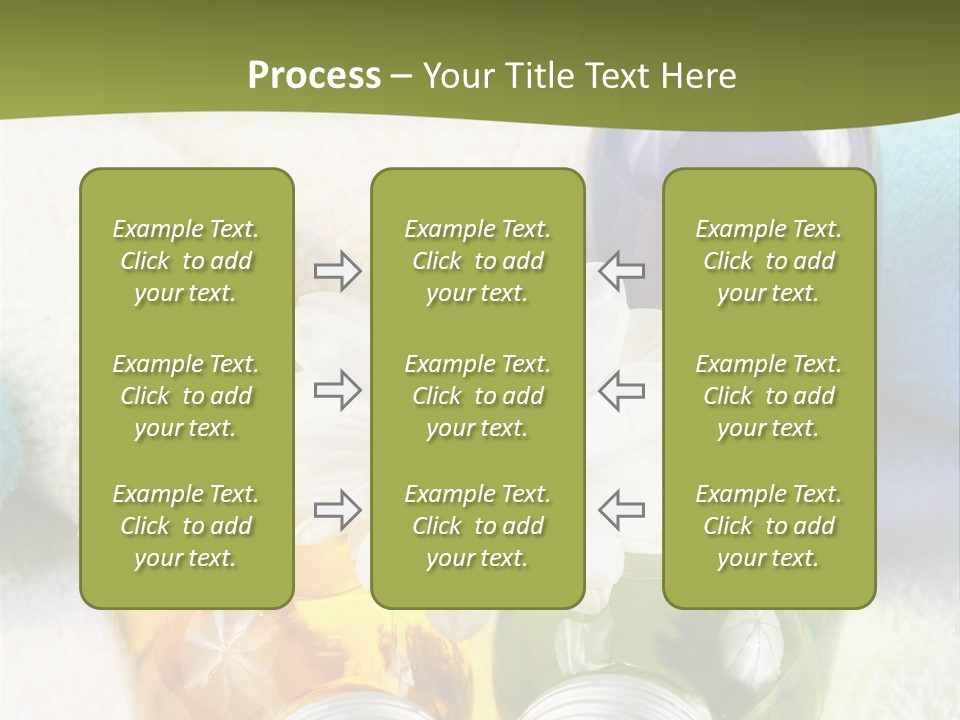 Pflegeprodukte Bath Oil Blumen PowerPoint Template