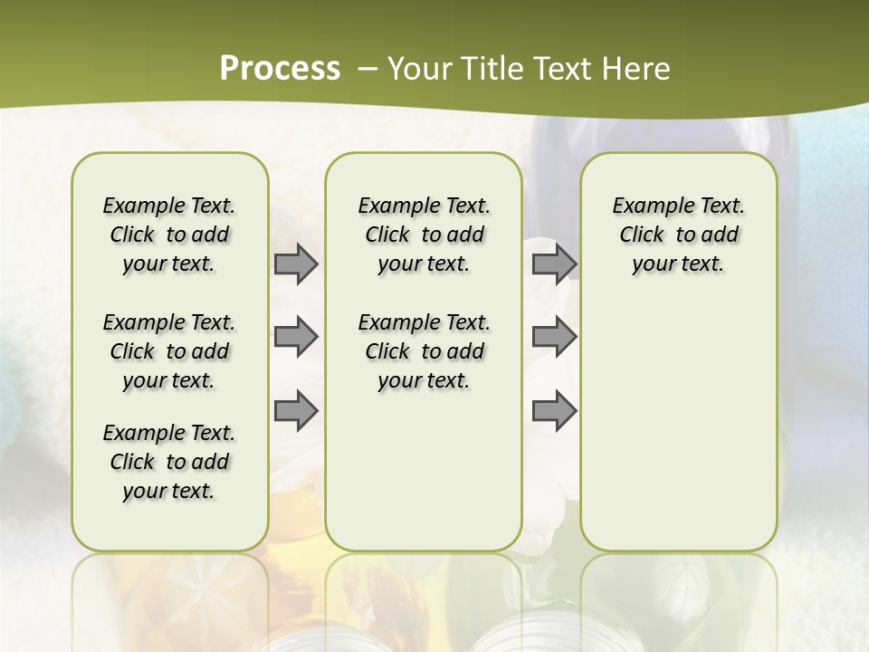 Pflegeprodukte Bath Oil Blumen PowerPoint Template