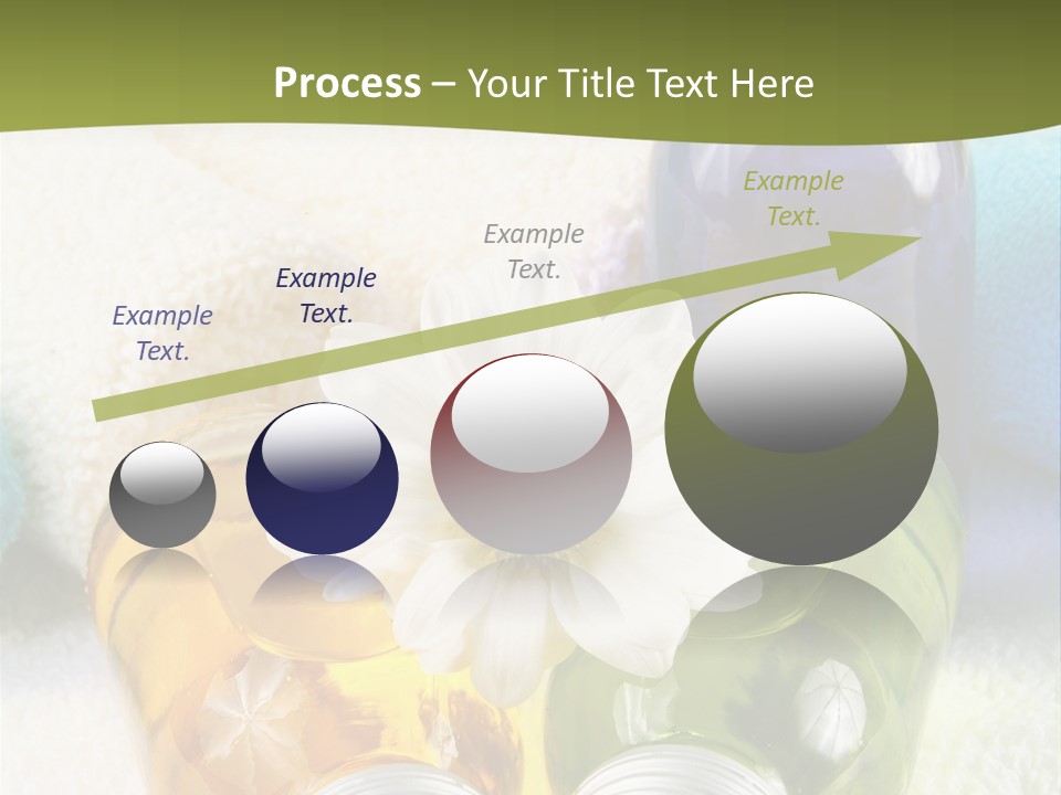 Pflegeprodukte Bath Oil Blumen PowerPoint Template