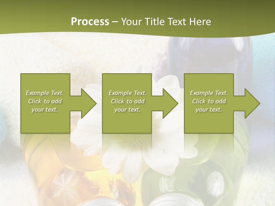 Pflegeprodukte Bath Oil Blumen PowerPoint Template