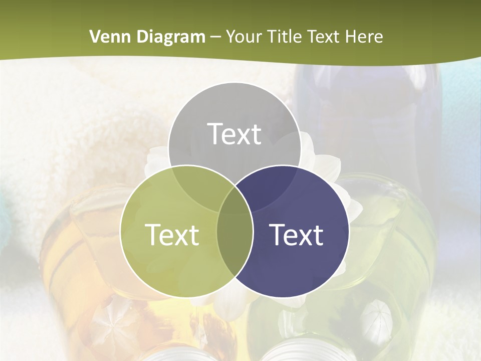 Pflegeprodukte Bath Oil Blumen PowerPoint Template