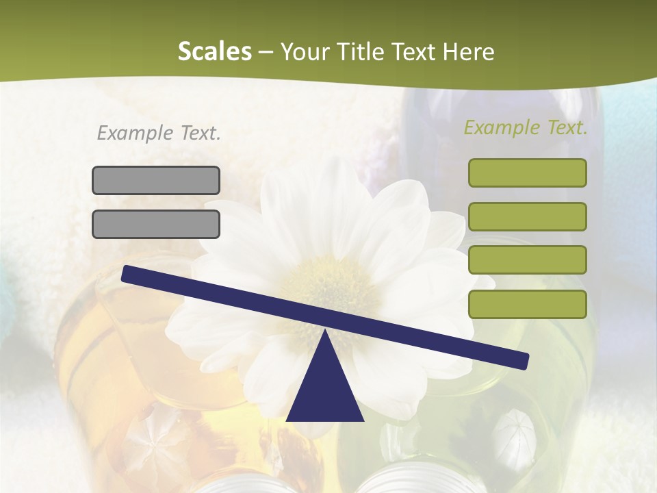 Pflegeprodukte Bath Oil Blumen PowerPoint Template