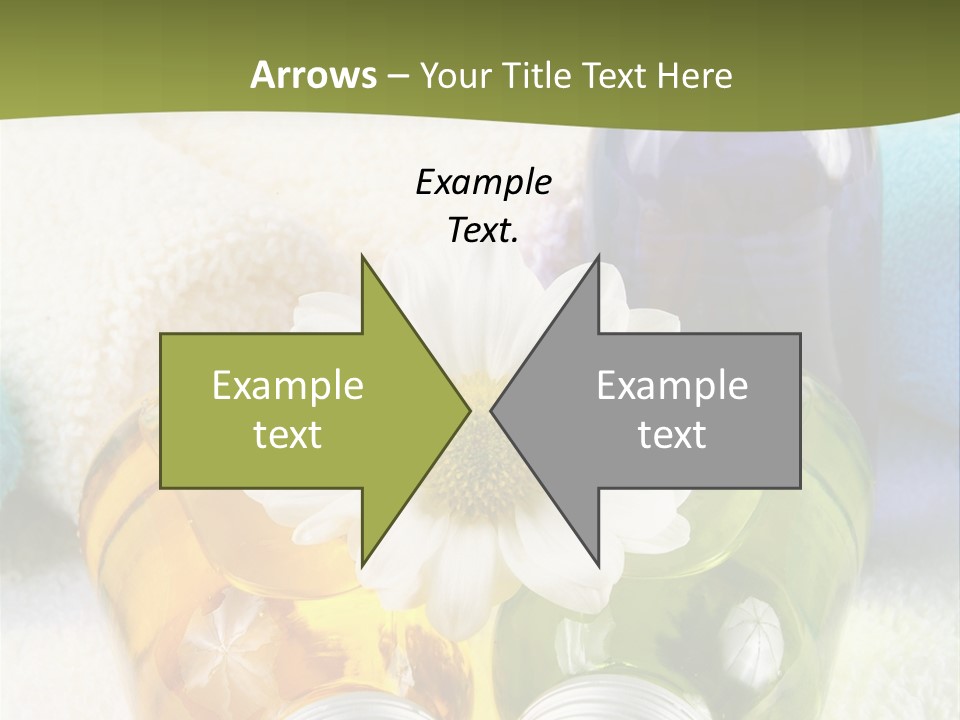 Pflegeprodukte Bath Oil Blumen PowerPoint Template