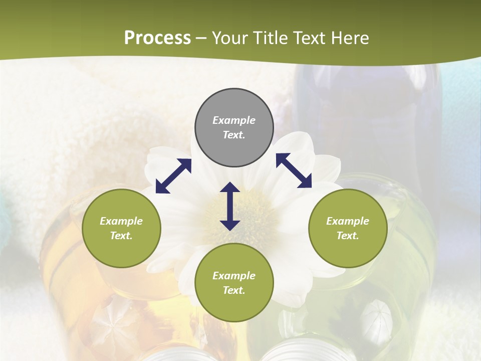 Pflegeprodukte Bath Oil Blumen PowerPoint Template