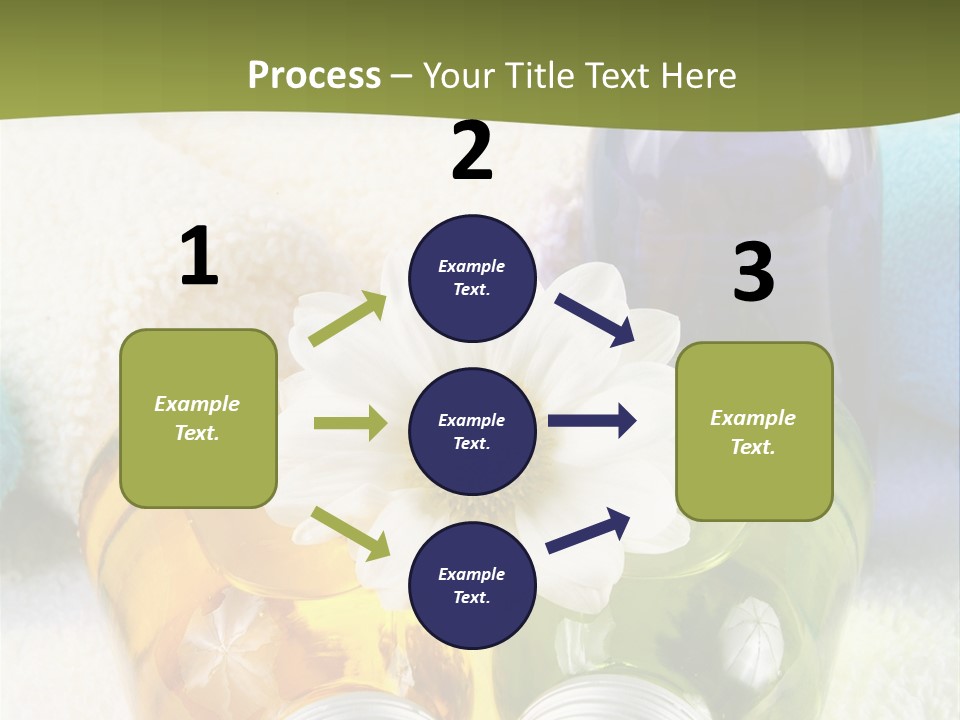 Pflegeprodukte Bath Oil Blumen PowerPoint Template