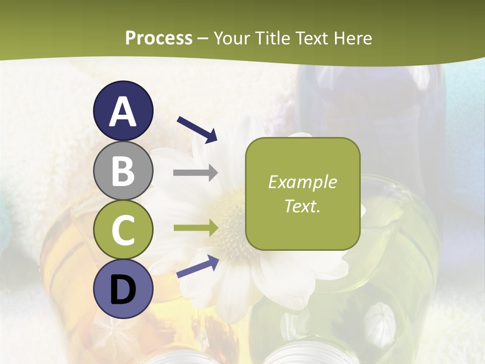 Pflegeprodukte Bath Oil Blumen PowerPoint Template