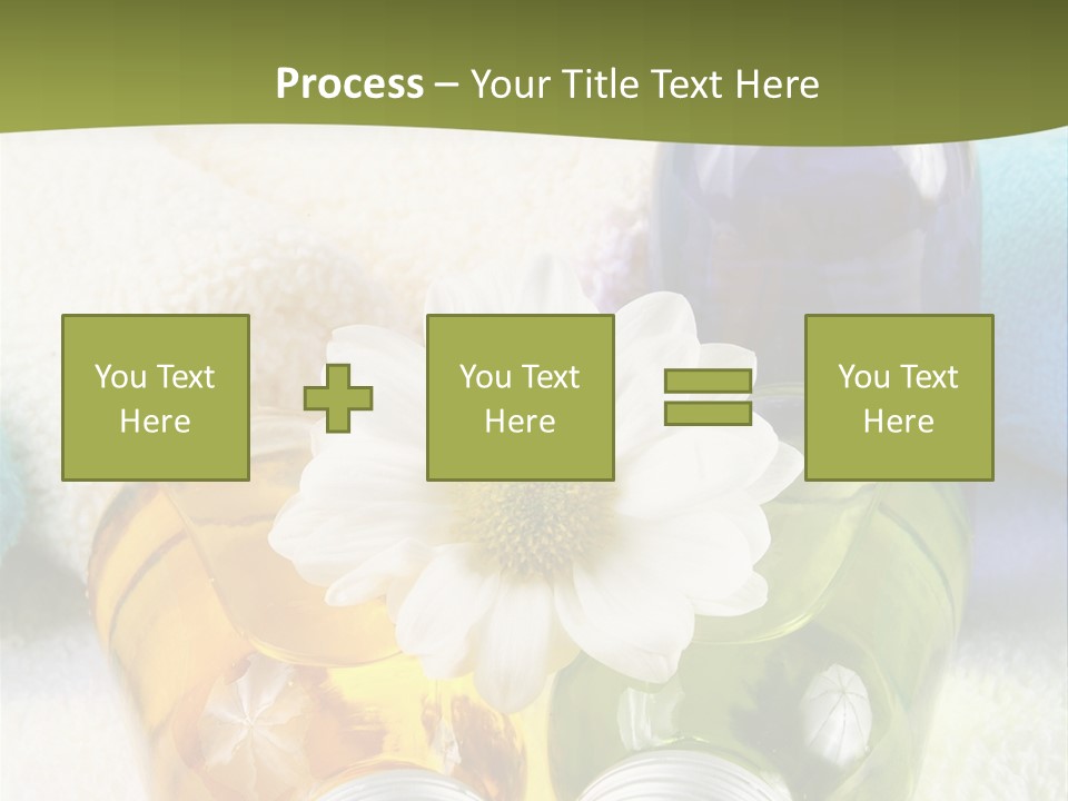 Pflegeprodukte Bath Oil Blumen PowerPoint Template