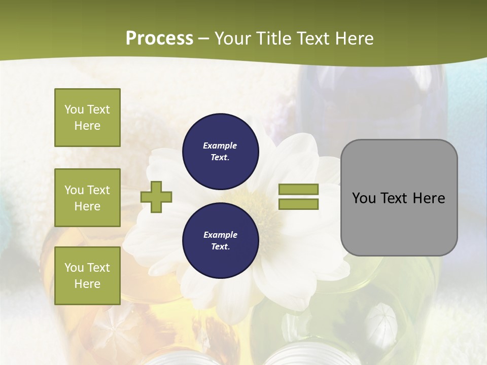 Pflegeprodukte Bath Oil Blumen PowerPoint Template