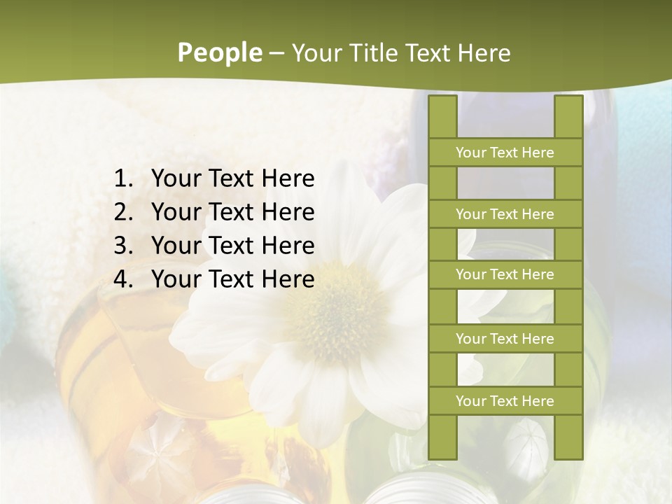 Pflegeprodukte Bath Oil Blumen PowerPoint Template