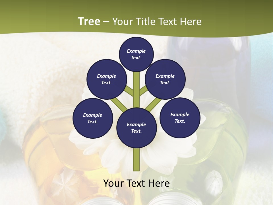 Pflegeprodukte Bath Oil Blumen PowerPoint Template