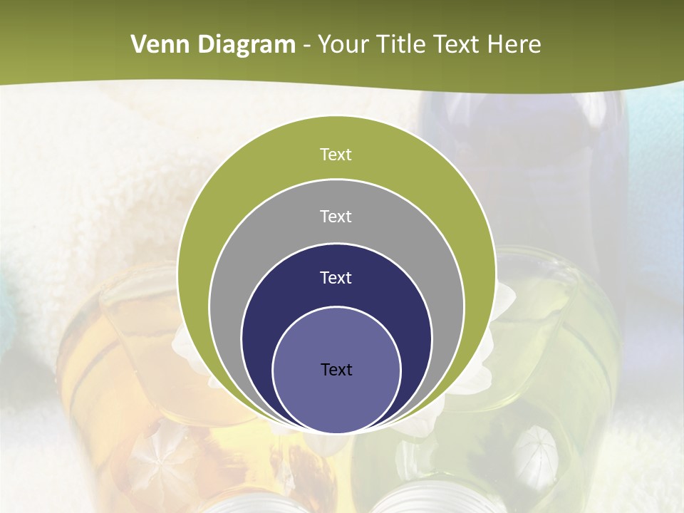 Pflegeprodukte Bath Oil Blumen PowerPoint Template