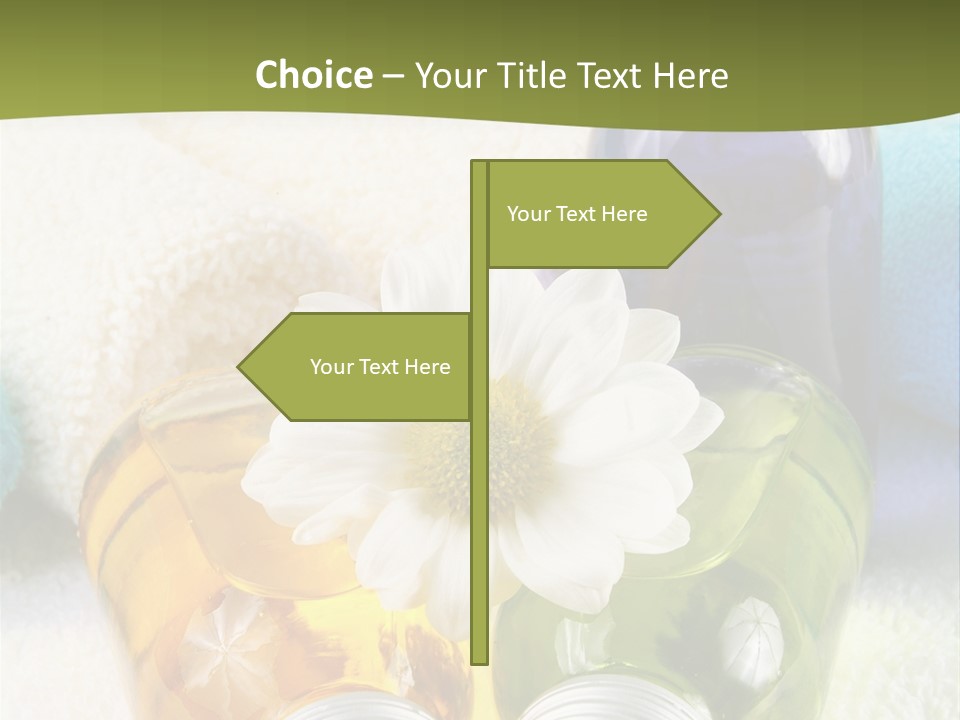 Pflegeprodukte Bath Oil Blumen PowerPoint Template
