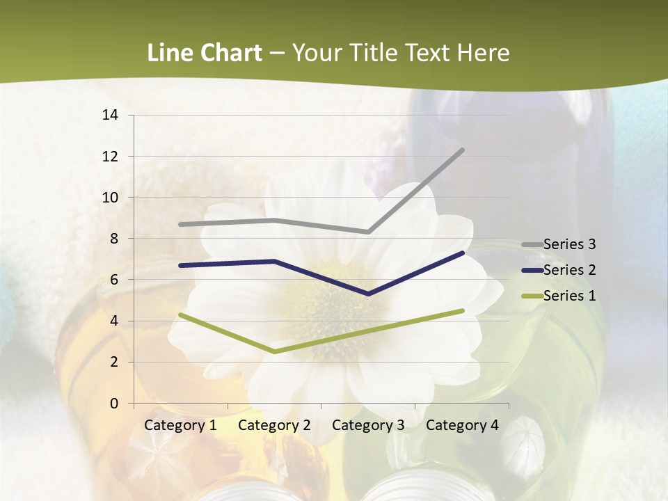 Pflegeprodukte Bath Oil Blumen PowerPoint Template