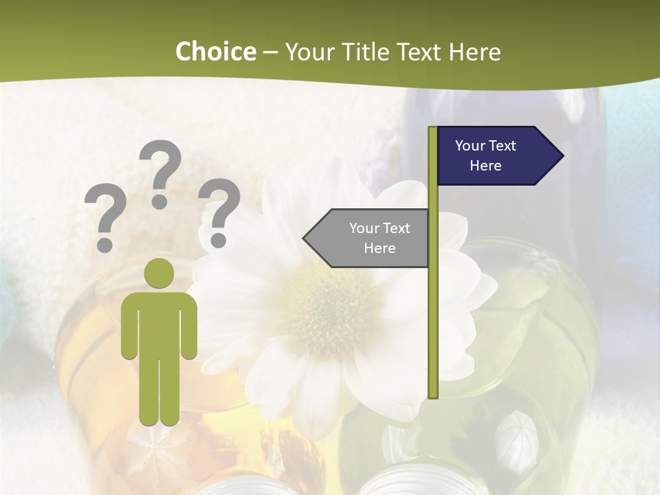 Pflegeprodukte Bath Oil Blumen PowerPoint Template