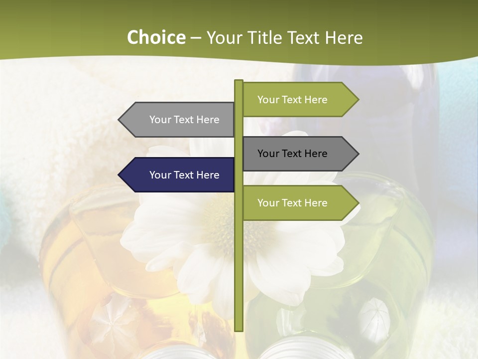Pflegeprodukte Bath Oil Blumen PowerPoint Template
