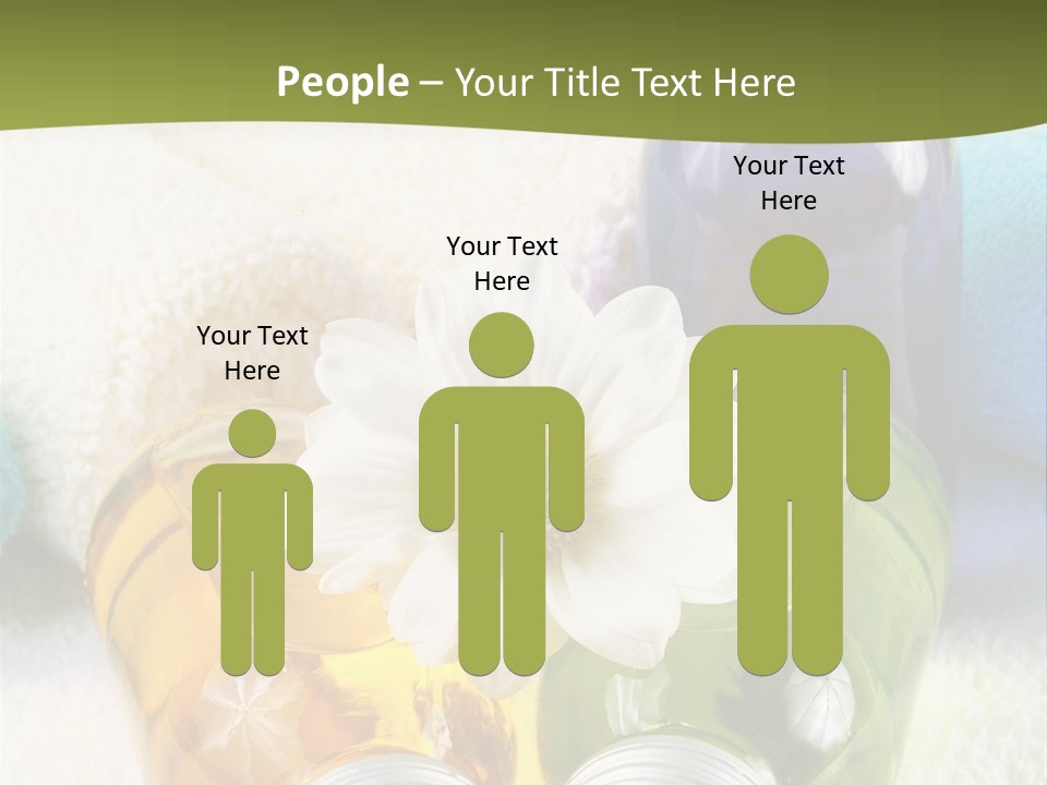 Pflegeprodukte Bath Oil Blumen PowerPoint Template