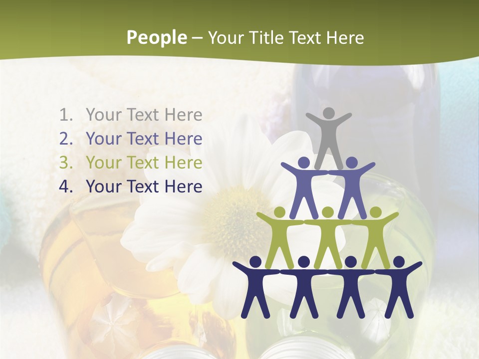 Pflegeprodukte Bath Oil Blumen PowerPoint Template