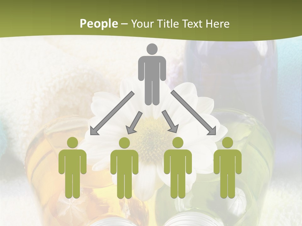 Pflegeprodukte Bath Oil Blumen PowerPoint Template