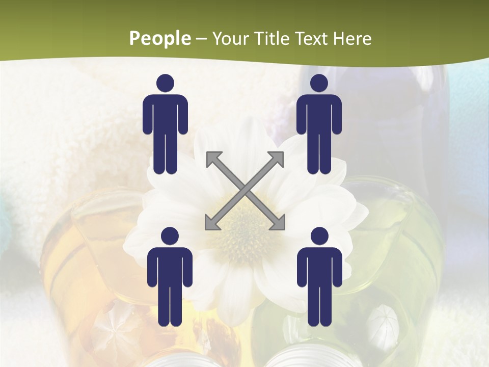 Pflegeprodukte Bath Oil Blumen PowerPoint Template