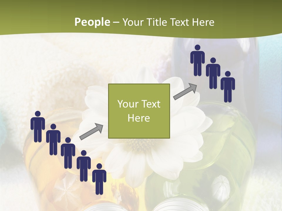 Pflegeprodukte Bath Oil Blumen PowerPoint Template