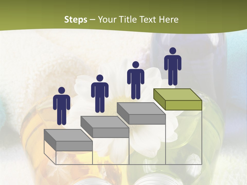 Pflegeprodukte Bath Oil Blumen PowerPoint Template