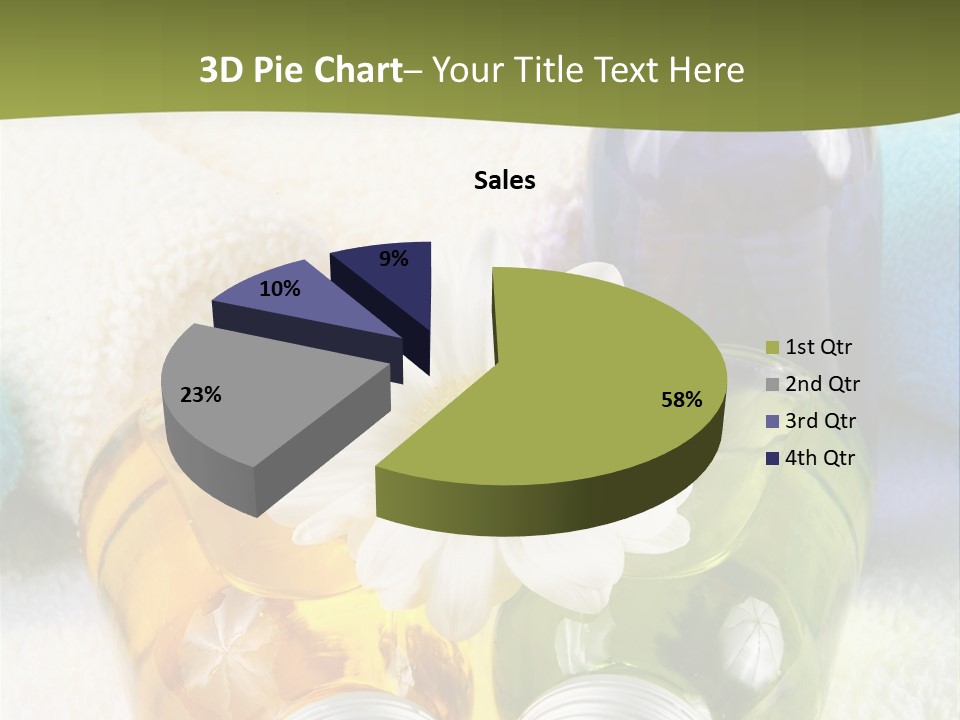 Pflegeprodukte Bath Oil Blumen PowerPoint Template