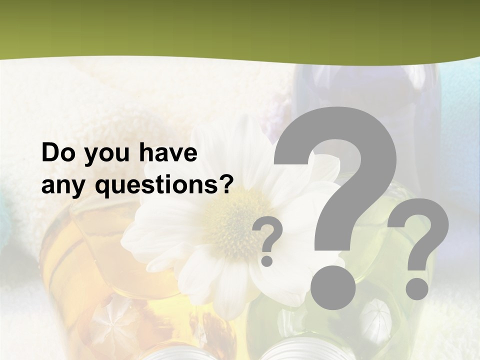 Pflegeprodukte Bath Oil Blumen PowerPoint Template