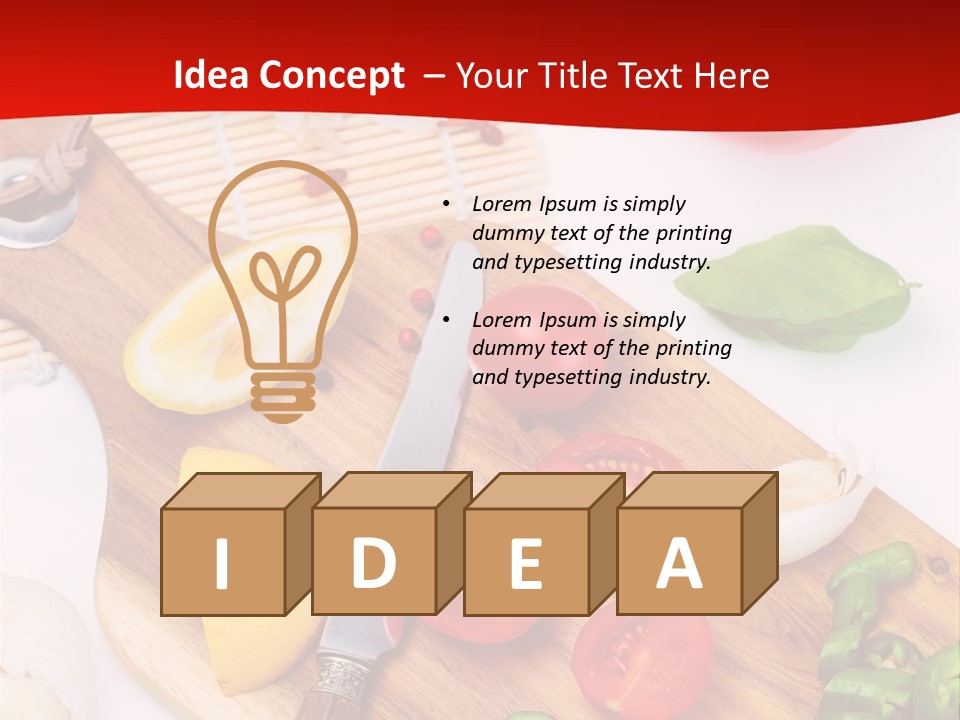 Knife Wooden Domestic PowerPoint Template