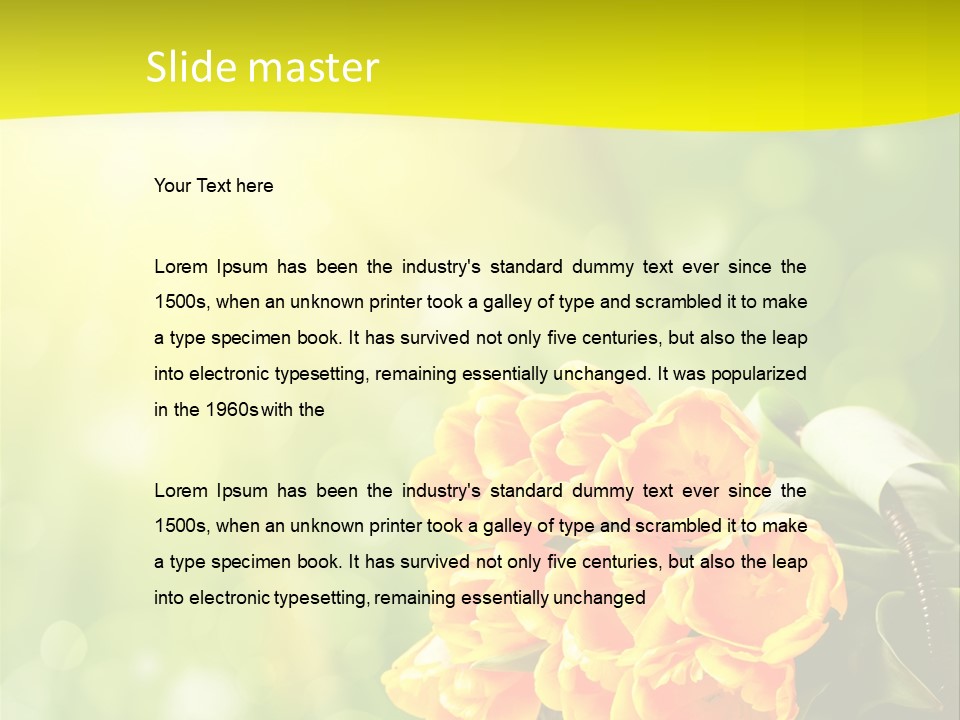 Feiertage Liebe Strau PowerPoint Template