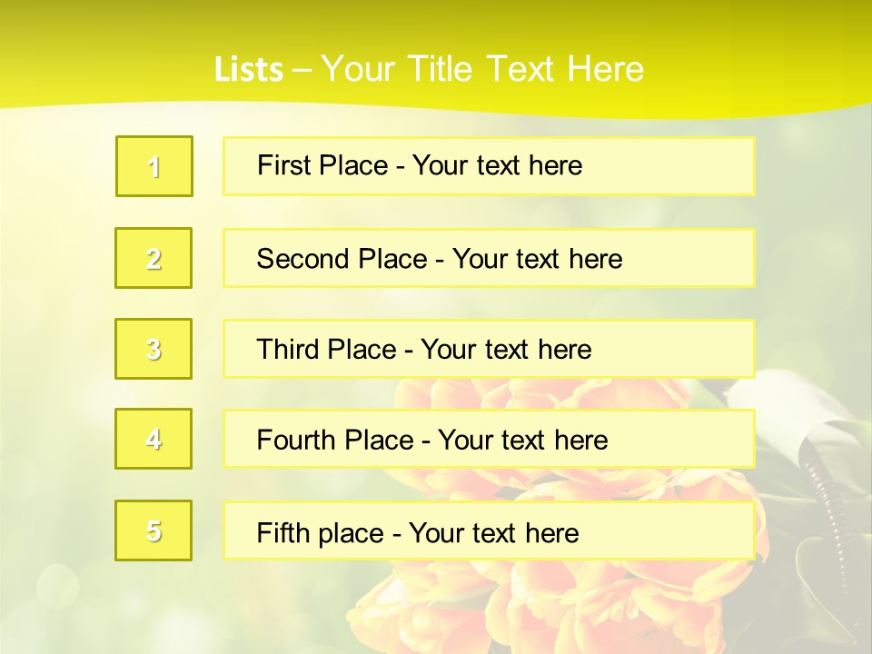 Feiertage Liebe Strau PowerPoint Template