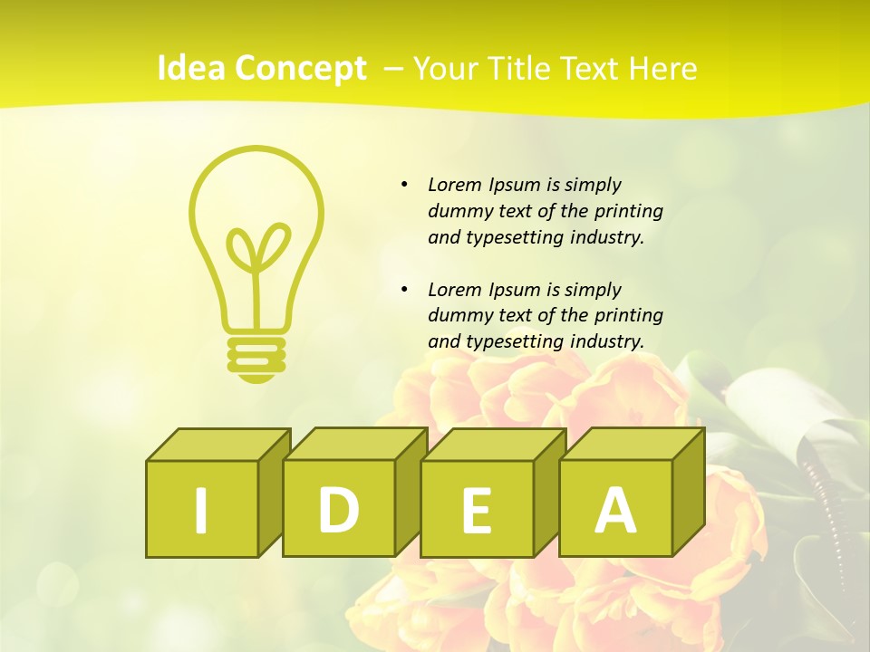 Feiertage Liebe Strau PowerPoint Template