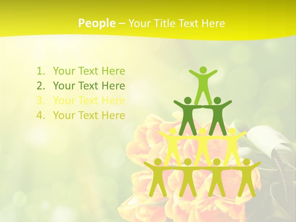 Feiertage Liebe Strau PowerPoint Template