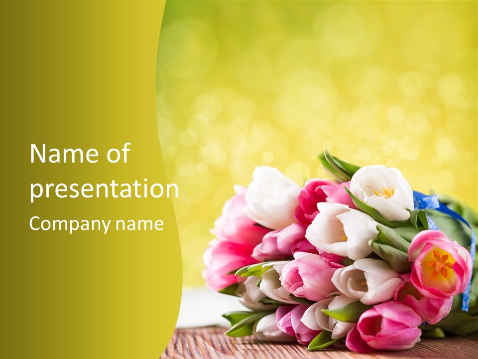 Tulpe April Dekorativ PowerPoint Template