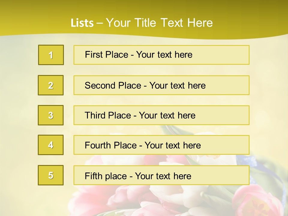 Tulpe April Dekorativ PowerPoint Template