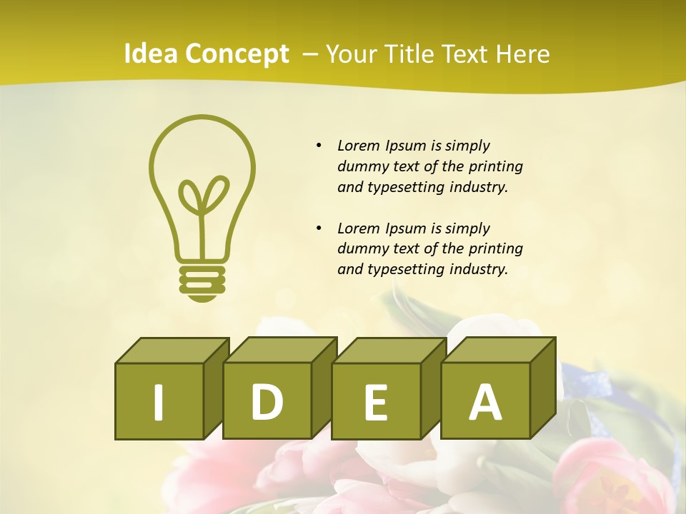 Tulpe April Dekorativ PowerPoint Template