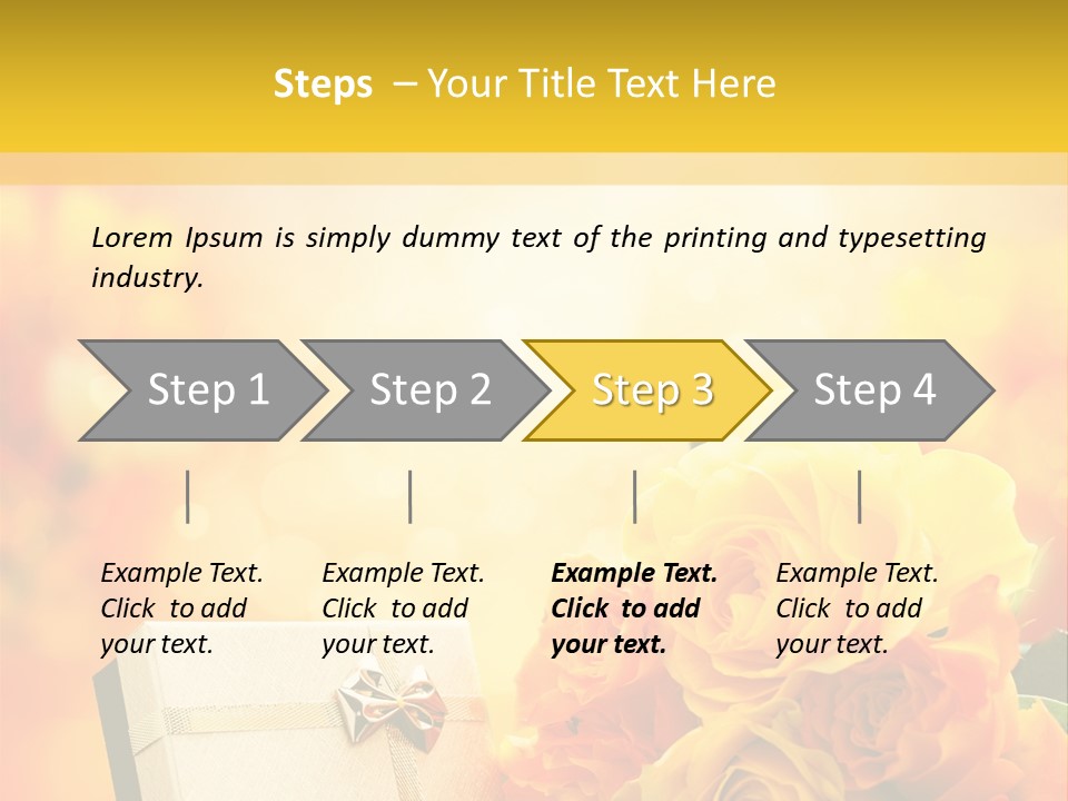 Rose Strau Floral PowerPoint Template