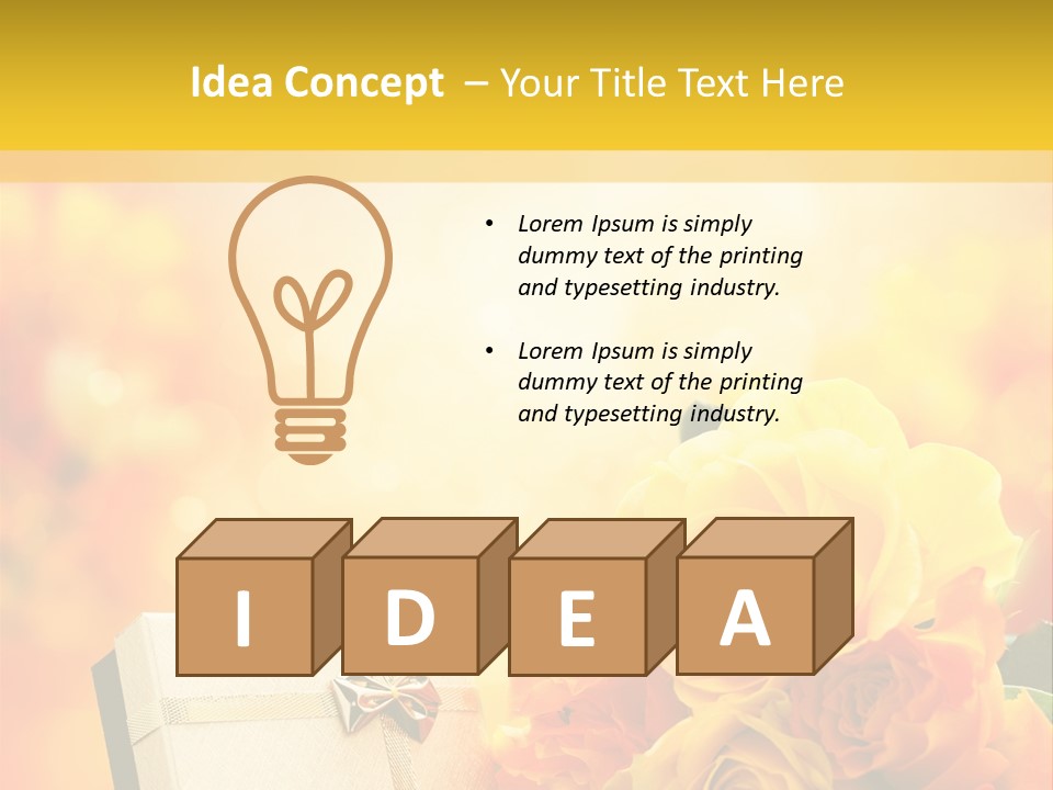 Rose Strau Floral PowerPoint Template