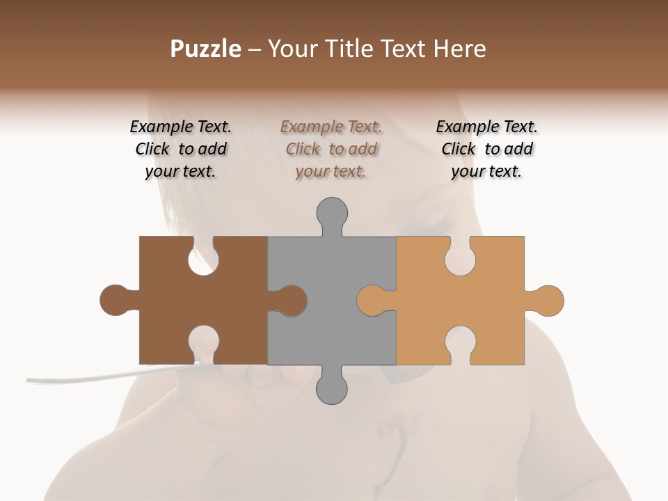 Heureux Blond Blanc PowerPoint Template