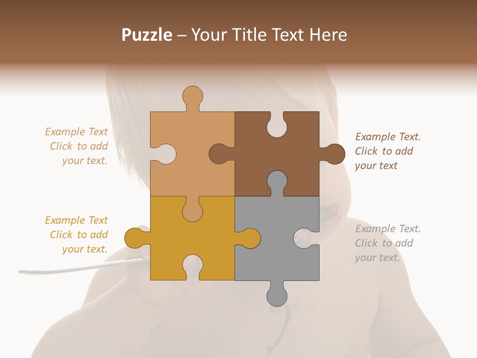 Heureux Blond Blanc PowerPoint Template