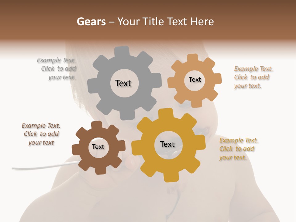 Heureux Blond Blanc PowerPoint Template