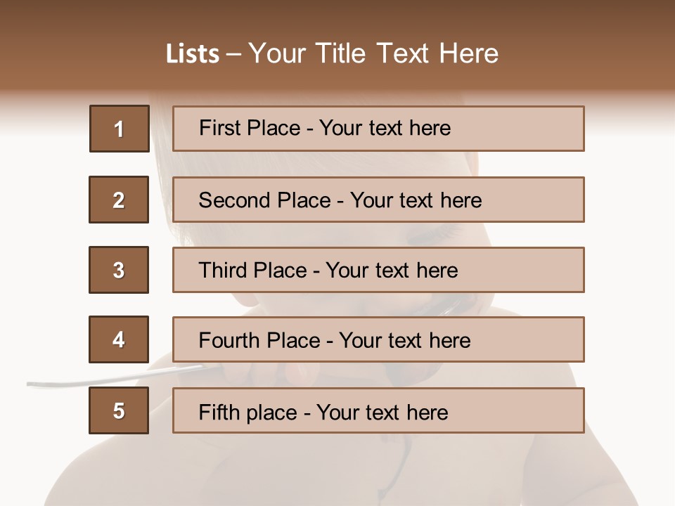 Heureux Blond Blanc PowerPoint Template