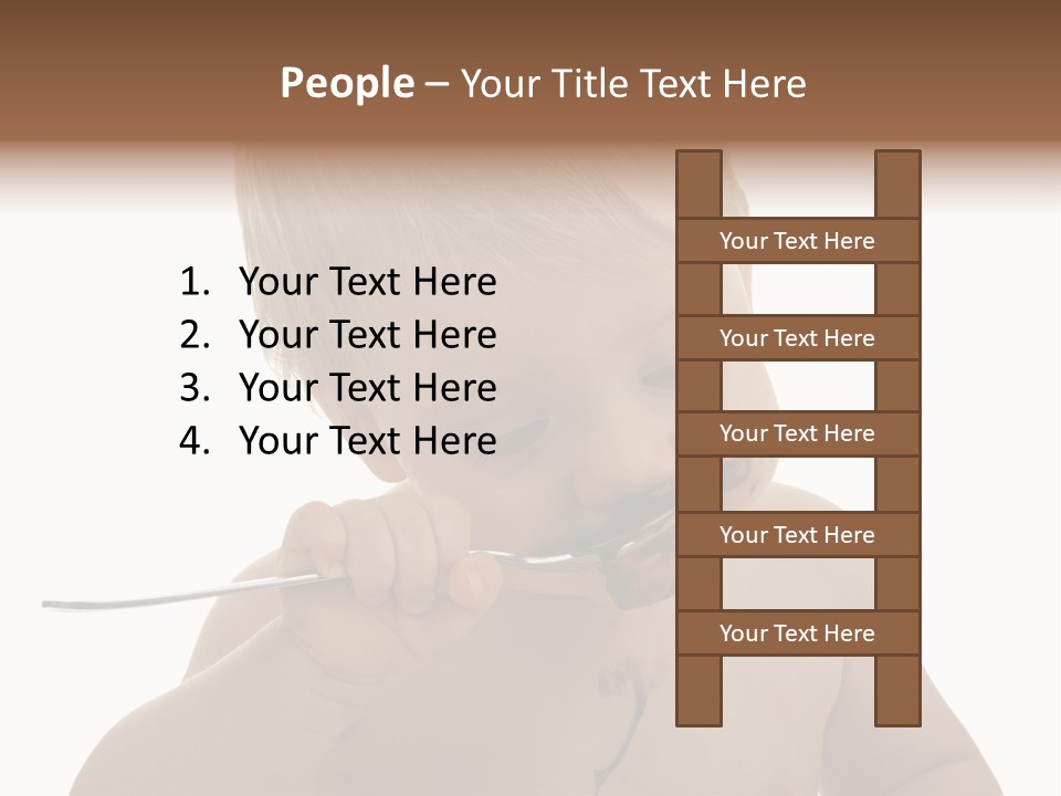 Heureux Blond Blanc PowerPoint Template